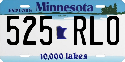 MN license plate 525RLO