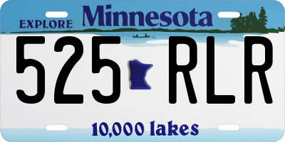 MN license plate 525RLR