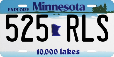 MN license plate 525RLS