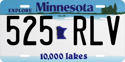 MN license plate 525RLV