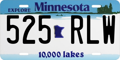 MN license plate 525RLW