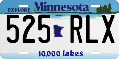 MN license plate 525RLX