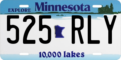 MN license plate 525RLY