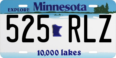 MN license plate 525RLZ