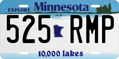 MN license plate 525RMP