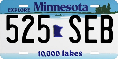 MN license plate 525SEB