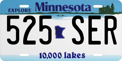 MN license plate 525SER