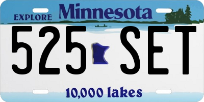 MN license plate 525SET