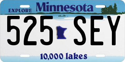MN license plate 525SEY