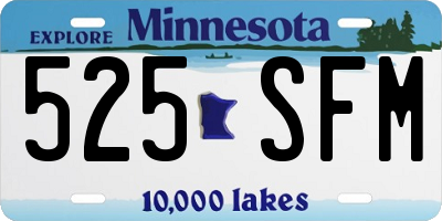 MN license plate 525SFM