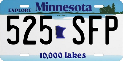 MN license plate 525SFP