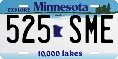 MN license plate 525SME