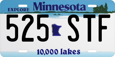 MN license plate 525STF