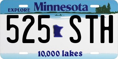 MN license plate 525STH