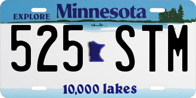 MN license plate 525STM