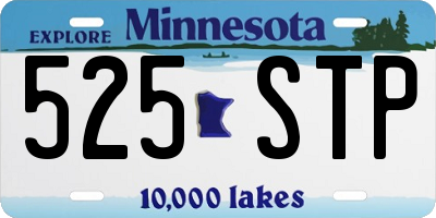 MN license plate 525STP
