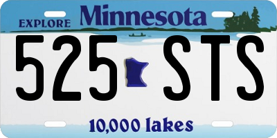 MN license plate 525STS