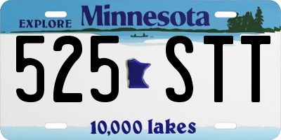 MN license plate 525STT