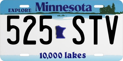 MN license plate 525STV