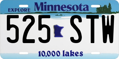 MN license plate 525STW