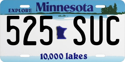 MN license plate 525SUC