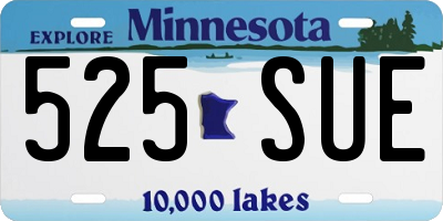 MN license plate 525SUE