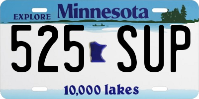 MN license plate 525SUP