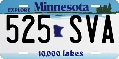 MN license plate 525SVA