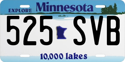 MN license plate 525SVB