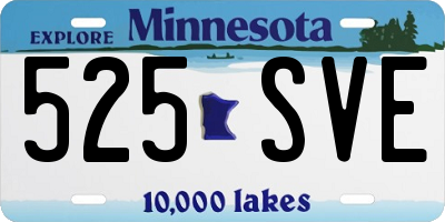 MN license plate 525SVE