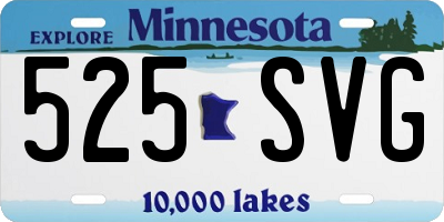 MN license plate 525SVG