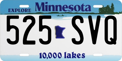 MN license plate 525SVQ