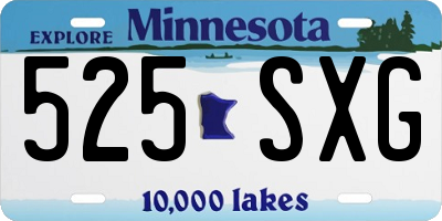 MN license plate 525SXG