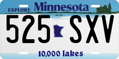 MN license plate 525SXV