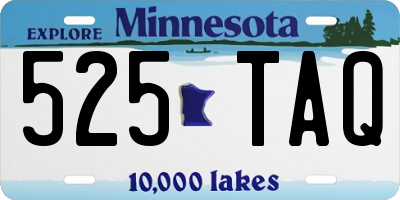MN license plate 525TAQ