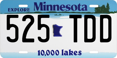 MN license plate 525TDD