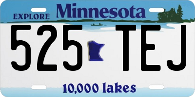 MN license plate 525TEJ
