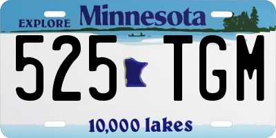 MN license plate 525TGM
