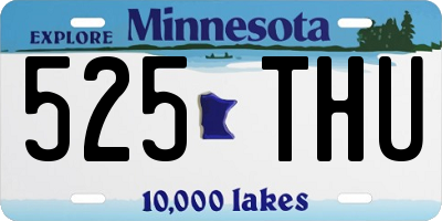 MN license plate 525THU