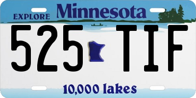 MN license plate 525TIF
