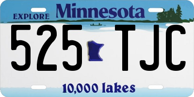 MN license plate 525TJC
