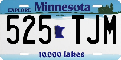 MN license plate 525TJM