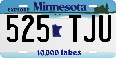 MN license plate 525TJU