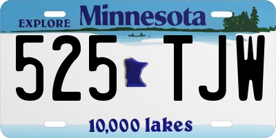MN license plate 525TJW