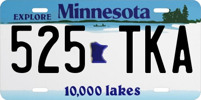 MN license plate 525TKA