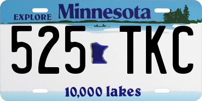 MN license plate 525TKC