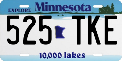 MN license plate 525TKE