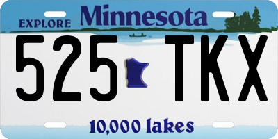 MN license plate 525TKX