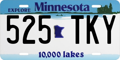 MN license plate 525TKY