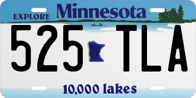 MN license plate 525TLA